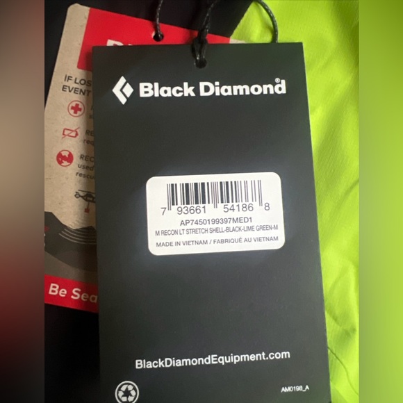 Black Diamond recon LT stretch shell ski jacket men’s medium - Picture 9 of 9